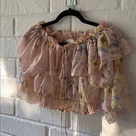 Zimmerman inspired sheer off the shoulder top - Picture 2 of 8